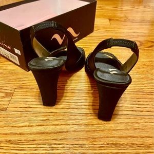 Black sling back Nina heels